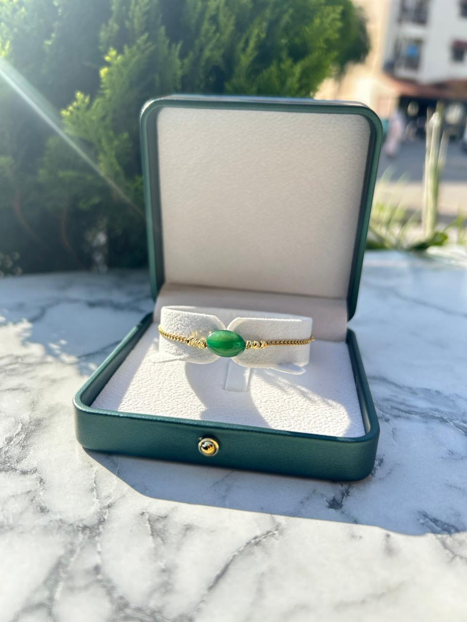 Gourmette Émeraude Royale