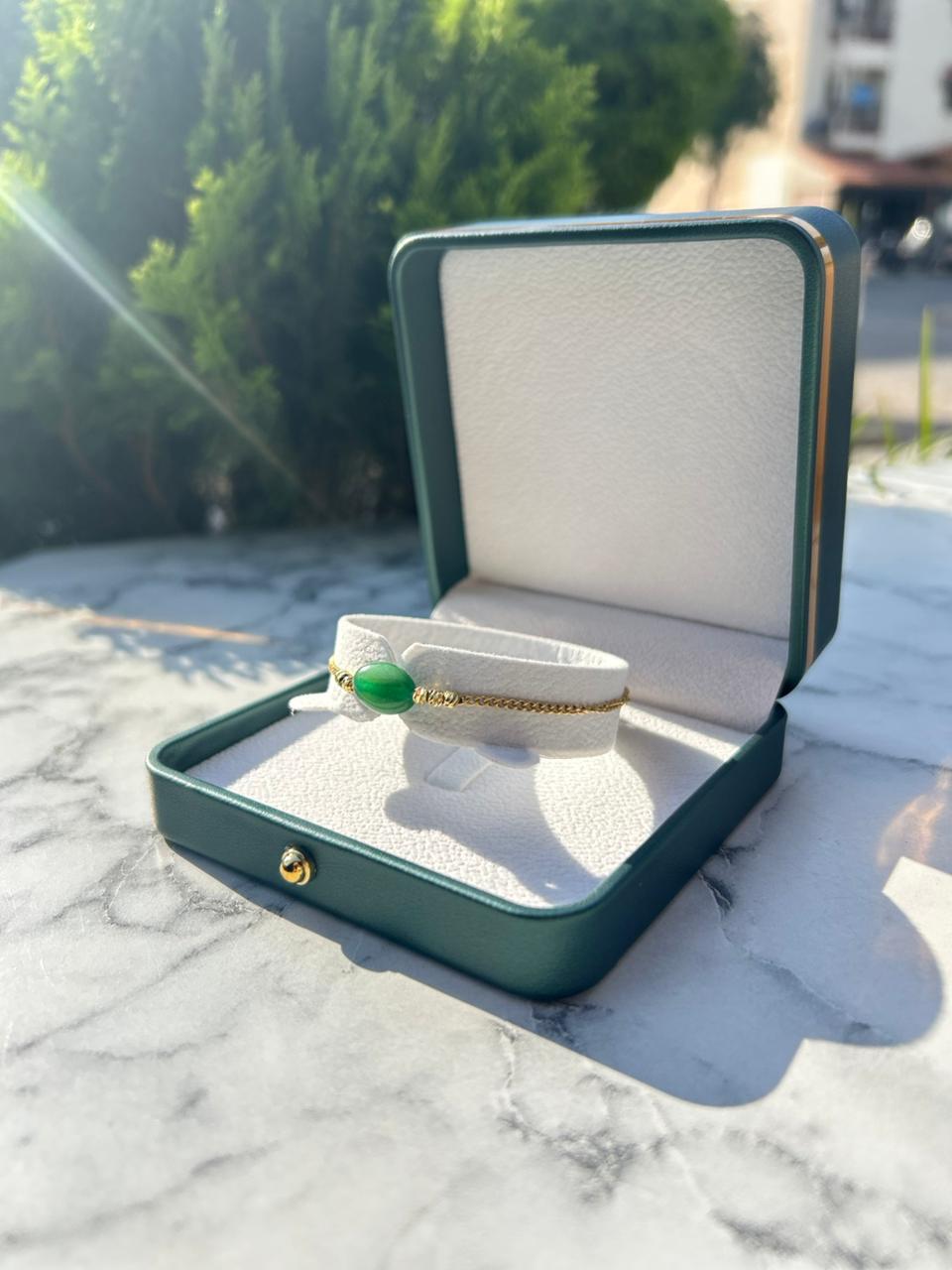 Gourmette Émeraude Royale